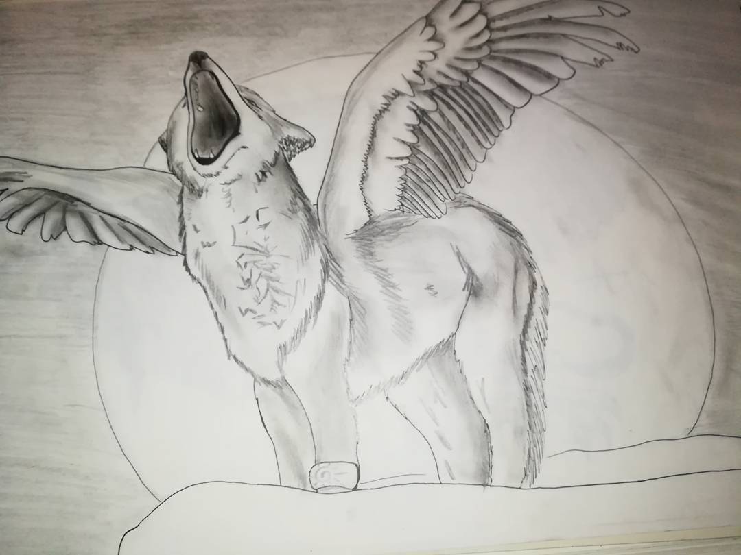 Winged wolf
